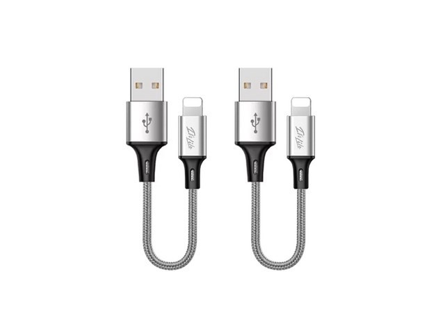 [아이폰 보조배터리 케이블] 인터넷 특가 이츠라이프 메탈 8핀 숏 고속 데이터 케이블